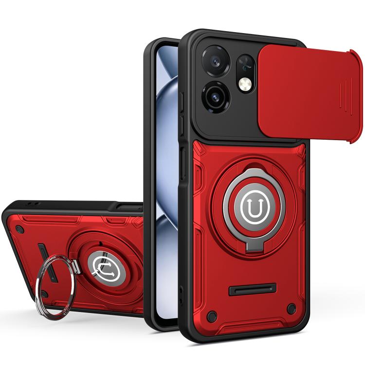 Sliding Camshield Holder Magnetic Phone Case, For itel A100C 4G, For itel A100 4G, For itel City 100