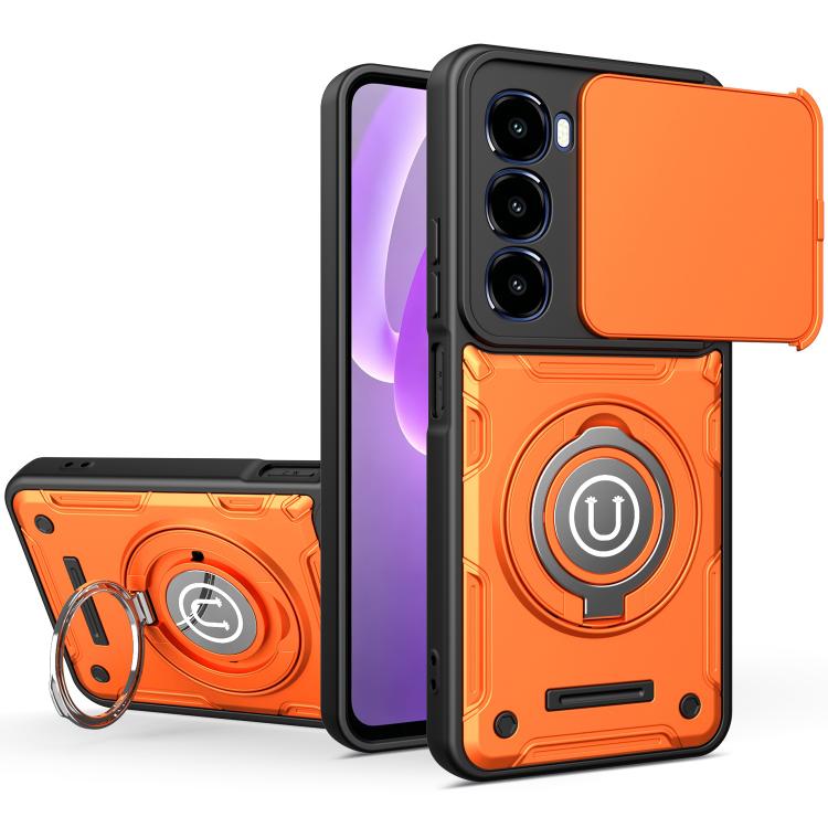 Sliding Camshield Holder Magnetic Phone Case, For itel A100C 4G, For itel A100 4G, For itel City 100