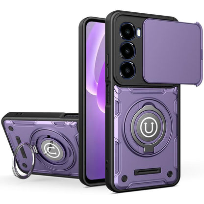 Sliding Camshield Holder Magnetic Phone Case, For itel A100C 4G, For itel A100 4G, For itel City 100