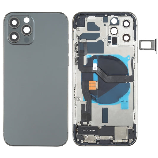 Battery Back Cover Assembly (with Side Keys & Speaker Ringer Buzzer & Motor & Camera Lens & Card Tray & Power Button + Volume Button + Charging Port & Wireless Charging Module) for iPhone 12 Pro, For iPhone 12 Pro(Black), For iPhone 12 Pro(Gold)       ...