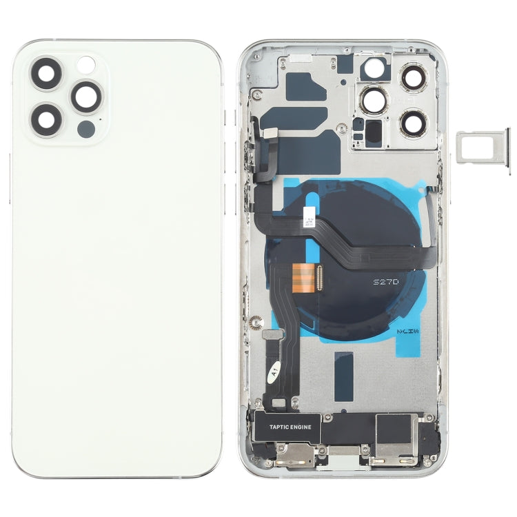 Battery Back Cover Assembly (with Side Keys & Speaker Ringer Buzzer & Motor & Camera Lens & Card Tray & Power Button + Volume Button + Charging Port & Wireless Charging Module) for iPhone 12 Pro, For iPhone 12 Pro(Black), For iPhone 12 Pro(Gold)       ...
