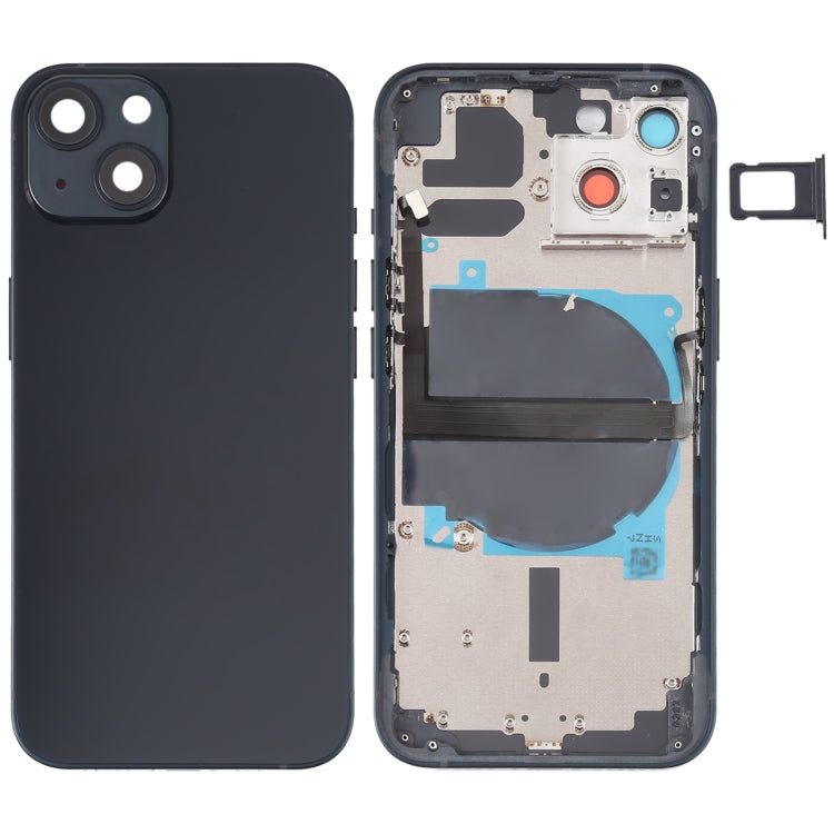 For iPhone 13 Battery Back Cover with Side Keys & Card Tray & Power + Volume Flex Cable & Wireless Charging Module, For iPhone 13 (Assembly)