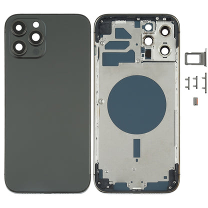 Back Housing Cover with SIM Card Tray & Side keys & Camera Lens for iPhone 12 Pro Max, For iPhone 12 Pro Max(with Card Tray & Side Keys), For iPhone 12 Pro Max(with SIM Card Tray & Side Keys)