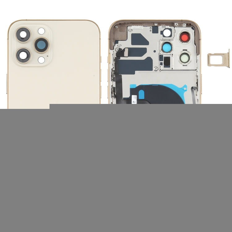 Battery Back Cover (with Side Keys & Card Tray & Power + Volume Flex Cable & Wireless Charging Module) for iPhone 12 Pro Max, For iPhone 12 Pro Max