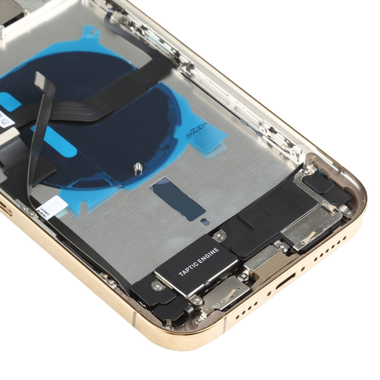 Battery Back Cover Assembly (with Side Keys & Speaker Ringer Buzzer & Motor & Camera Lens & Card Tray & Power Button + Volume Button + Charging Port & Wireless Charging Module) for iPhone 12 Pro Max, For iPhone 12 Pro Max(Assembly)