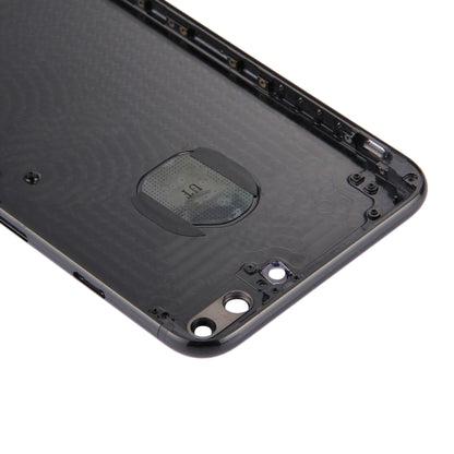 6 in 1 for iPhone 7 Plus (Back Cover + Card Tray + Volume Control Key + Power Button + Mute Switch Vibrator Key + Sign) Full Assembly Housing Cover (Jet Black), For iPhone 7 Plus Jet Black
