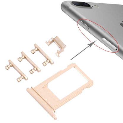 Card Tray + Volume Control Key + Power Button + Mute Switch Vibrator Key for iPhone 7 Plus, For iPhone 7 Plus