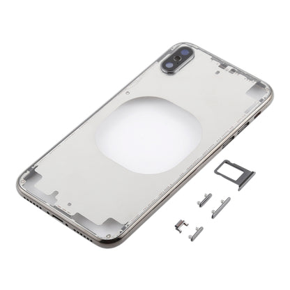 Transparent Battery Back Cover with Camera Lens Frame & SIM Card Tray & Side Keys for iPhone X, For iPhone X (Transparent Back)
