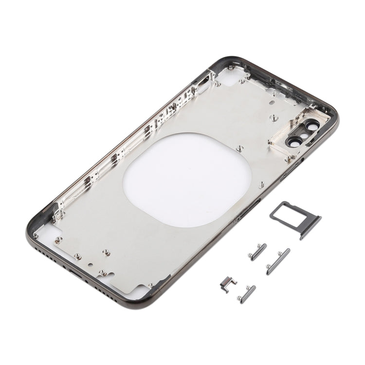 Transparent Battery Back Cover with Camera Lens Frame & SIM Card Tray & Side Keys for iPhone X, For iPhone X (Transparent Back)