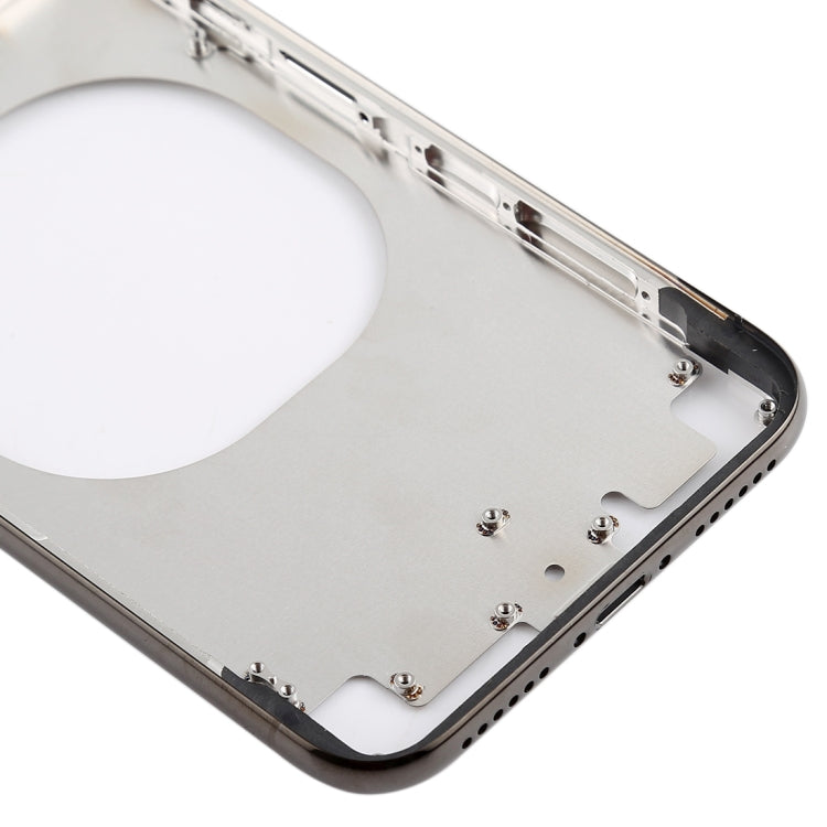 Transparent Battery Back Cover with Camera Lens Frame & SIM Card Tray & Side Keys for iPhone X, For iPhone X (Transparent Back)