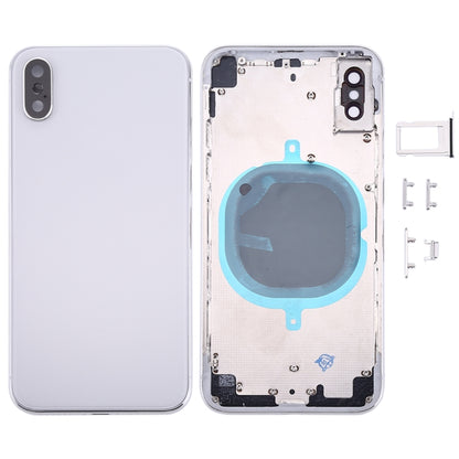 Back Housing Cover with SIM Card Tray & Side keys for iPhone X, For iPhone X(with SIM Card Tray), For iPhone X with Side keys, For iPhone X with Camera Lens
