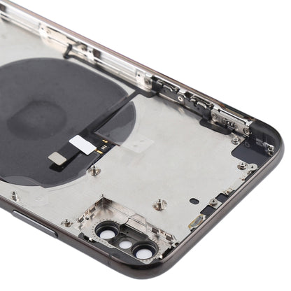 Battery Back Cover Assembly with Side Keys & Wireless Charging Module & Volume Button Flex Cable & Card Tray for iPhone X, For iPhone X (Charging Module), For iPhone X  (Full Assembly)