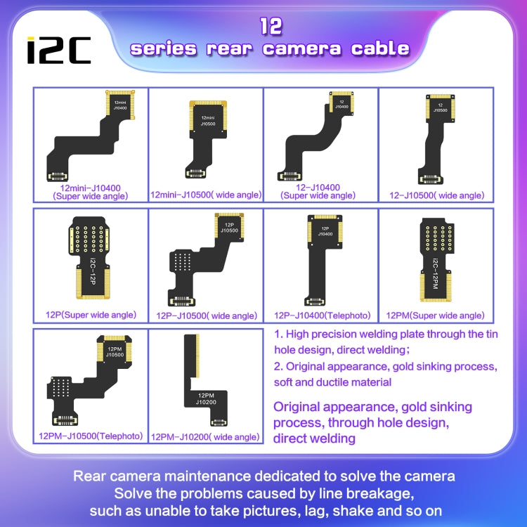 For iPhone X J4000 i2C Back Facing Telephoto Camera Cable, For iPhone X