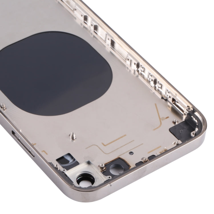 Stainless Steel Material Back Housing Cover with Appearance Imitation of iP13 Pro for iPhone XR, for iPhone XR(Black), for iPhone XR(Gold), for iPhone XR(Blue), for iPhone XR(White)