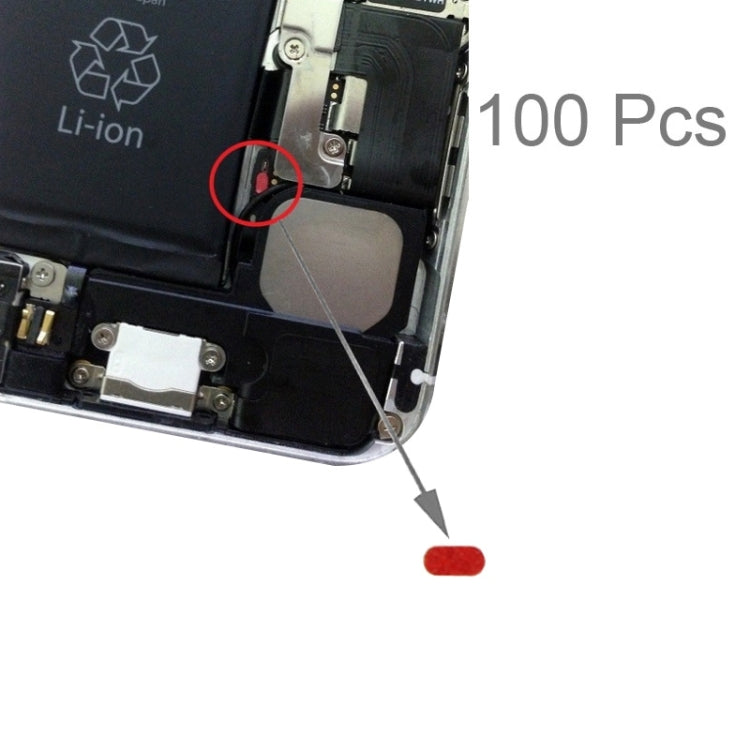 100 PCS Mainboard Waterproof Sticker Water Sensitive Adhesive for iPhone 6 Plus, For iPhone 6P