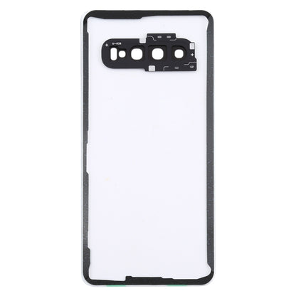 For Samsung Galaxy S10 G973F/DS G973U G973 SM-G973 Transparent Battery Back Cover with Camera Lens Frame, For Galaxy S10