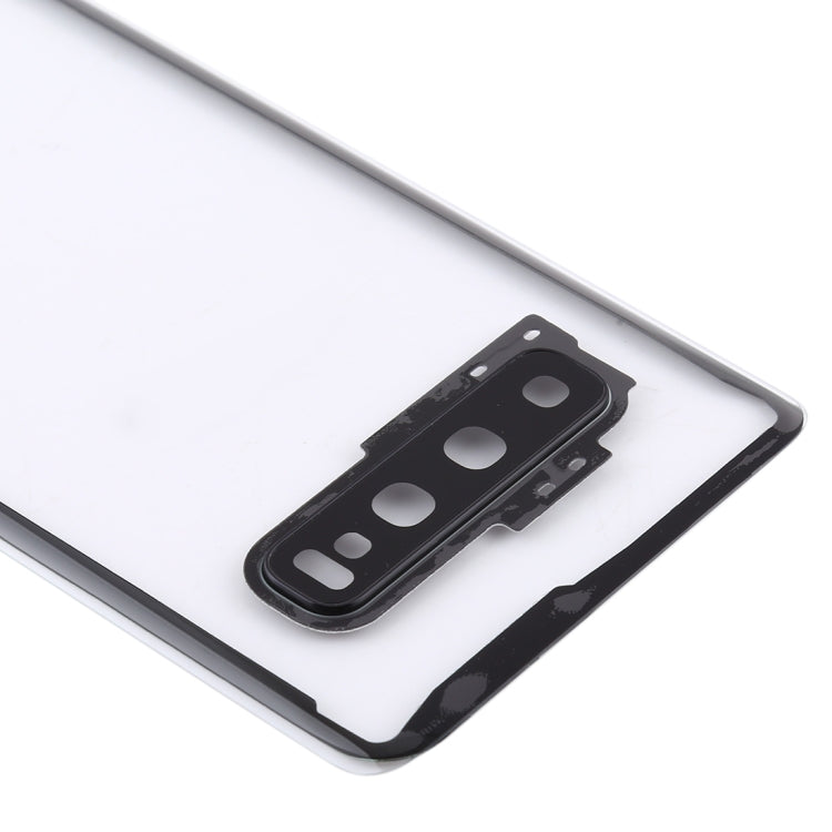 For Samsung Galaxy S10 G973F/DS G973U G973 SM-G973 Transparent Battery Back Cover with Camera Lens Frame, For Galaxy S10