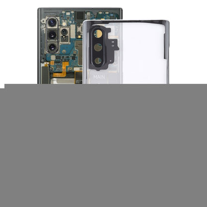 For Samsung Galaxy Note 10 N970 N9700 Transparent Battery Back Cover with Camera Lens Frame, For Galaxy Note 10