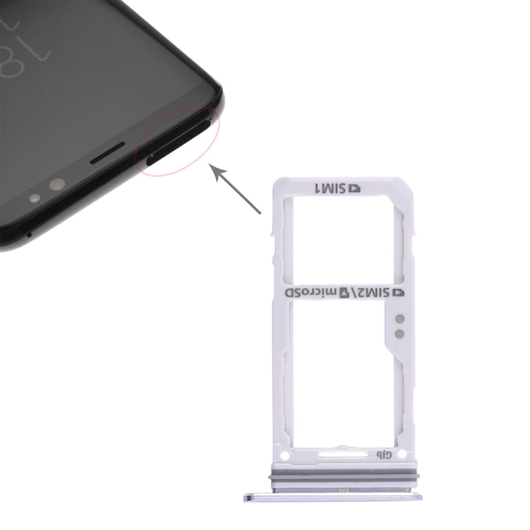 For Galaxy S8 / S8+ 2 SIM Card Tray / Micro SD Card Tray, For Galaxy S8 / S8+, For Samsung Galaxy S8(Double), For Galaxy S8 / S8+(Double  SIM)