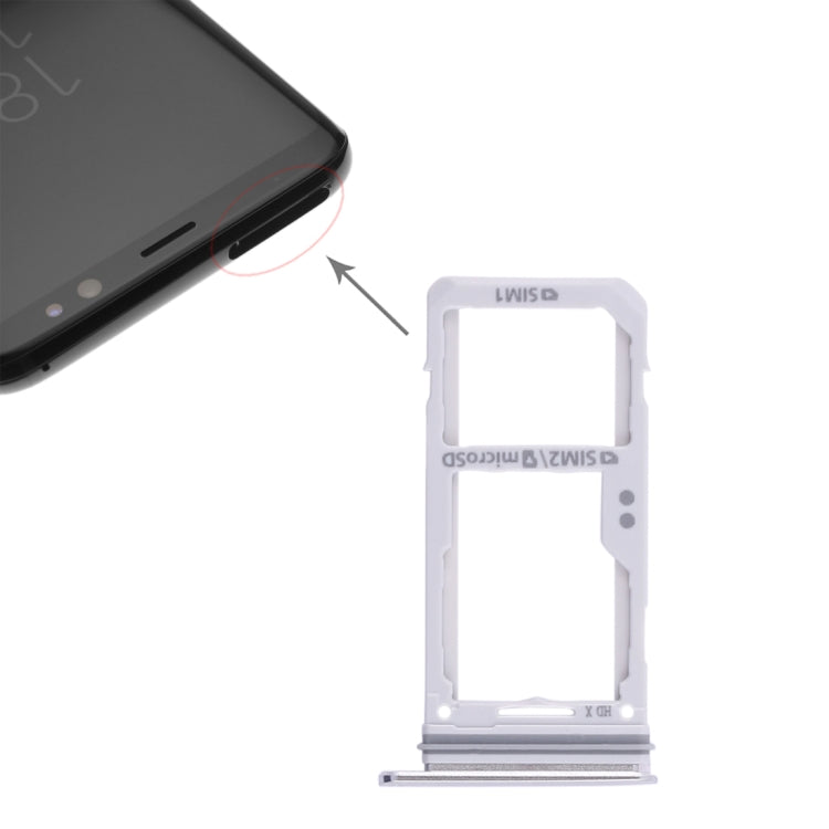 For Galaxy S8 / S8+ 2 SIM Card Tray / Micro SD Card Tray, For Galaxy S8 / S8+, For Samsung Galaxy S8(Double), For Galaxy S8 / S8+(Double  SIM)
