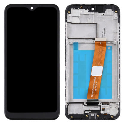 For Samsung Galaxy A01 SM-A015F OEM LCD Screen Digitizer Full Assembly with Frame, Flex Cable Narrow (Black), For Samsung Galaxy A01 SM-A015F(Narrow)