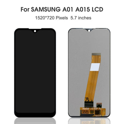 Original PLS TFT Material LCD Screen and Digitizer Full Assembly (Flex Cable Wide) for Samsung Galaxy A01 SM-A015M, For Samsung Galaxy A01 SM-A015M(Original)(Wide)