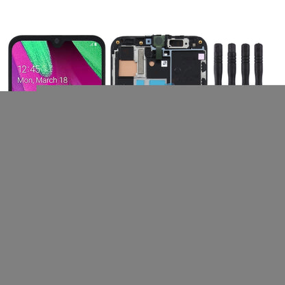 TFT Material LCD Screen and Digitizer Full Assembly with Frame for Samsung Galaxy A40 SM-A405F, For Samsung Galaxy A40 (TFT)