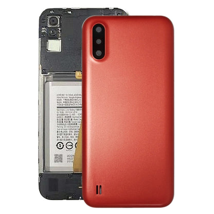 For Samsung Galaxy A01 SM-015F Battery Back Cover with Camera Lens Frame, For Samsung Galaxy A01