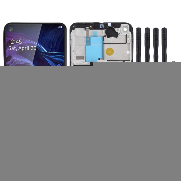 Original LCD Screen and Digitizer Full Assembly with Frame for Samsung Galaxy A60 SM-A606, For Samsung Galaxy A60(Original)