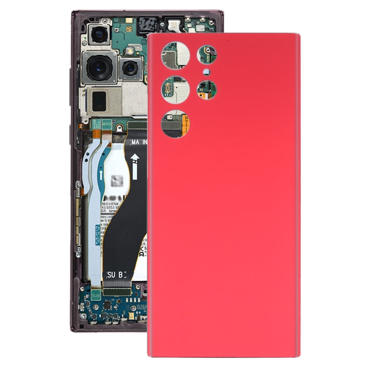 For Samsung Galaxy S22 Ultra Battery Back Cover , For Samsung Galaxy S22 Ultra, For Samsung Galaxy S22 Ultra(Dark Red)